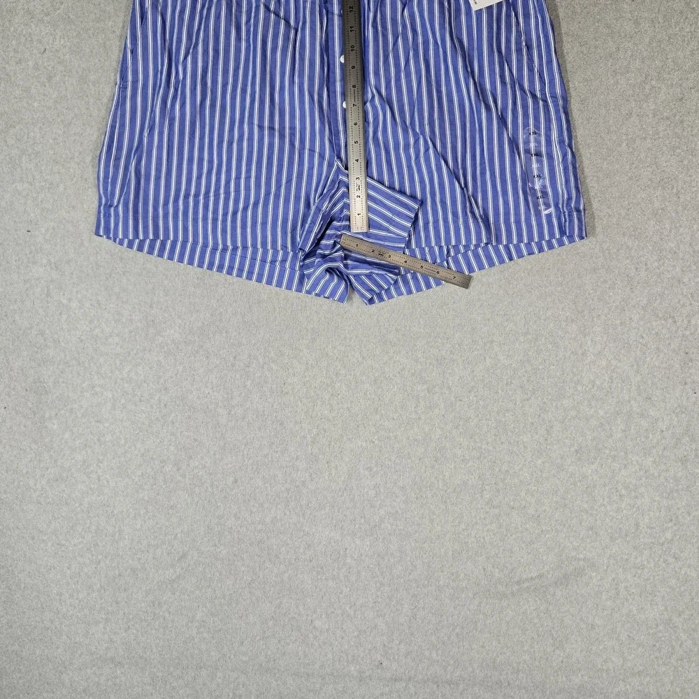 GAP Women Sleepwear XXL Blue Shorts Striped Pajama Pants Organic Cotton NWT